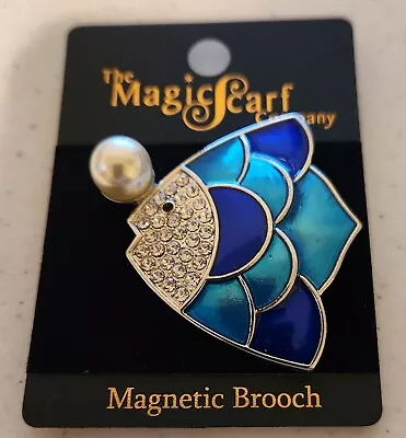 NEW MagicScarf Sunfish With Pearl  Magnetic Brooch • $10