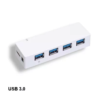 KNTK USB 3.0 4 Port Hub W/ Micro B 5Gbps Interface For PC Laptop Notebook White • $49.62