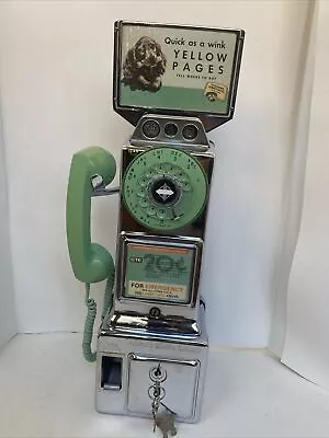 Vintage Color Automatic Electric Chrome 3 Slot Pay Telephone Payphone W Keys • $899