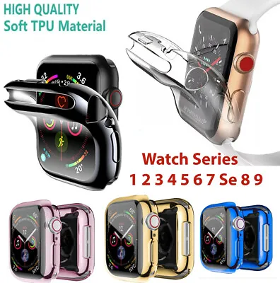 For Apple Watch Series 6/7/8/SE/9 Case IWatch Screen Protector 38/40/41/42/44/45 • £3.79