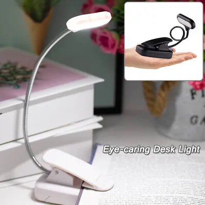 £6.49 • Buy LED Clamp Clip On Flexible Desk Light Battery Bed Reading Table Study Night Lamp