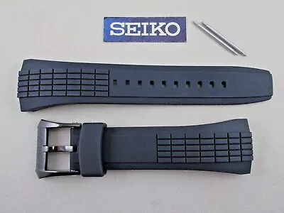 Genuine Seiko Velatura Yachting Timer SRH013 Black Rubber Band 26mm 4LJ7MBR • $107.96