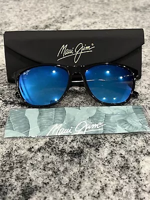 Maui Jim Sugar Cane Mj 783-02 Gloss Black W/ Blue Hawaii Polarized Sunglasses 9 • $159.99