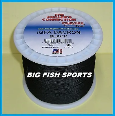WOODSTOCK BRAIDED IGFA Fishing Line Black Color 130lb-600yd NEW! FREE USA SHIP! • $63.99