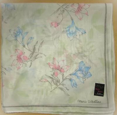 MARIO VALENTINO *Green Leucocoryne Flower Handkerchief 43cm /BUGIUGI*11 • £7.62