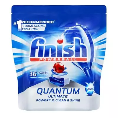 Finish Powerball Quantum Ultimate Dishwashing Tablets Original Pk36 • $25
