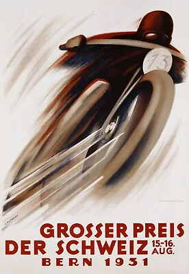 12800.Decor Poster.Home Wall.Room Interior Design.1931 Swiss Motorcycle Race • $20