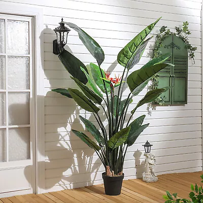 Large 180cm 6FT Artificial Bird Of Paradise Tree In Pot Tropical Fake Plant Deco • £21.95