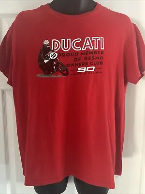 Ducati Desmo Owners Club 2016 90 Years T-Shirt Mens  Cotton  XL • $16.99