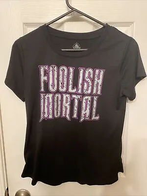 $12 • Buy Disney Parks Foolish Mortal T-shirt Woman’s Small Haunted Mansion