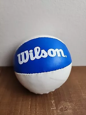 Mini Volleyball Ball Wilson  Soft Plush Ball 4.5” Blue White Vintage • $6.99