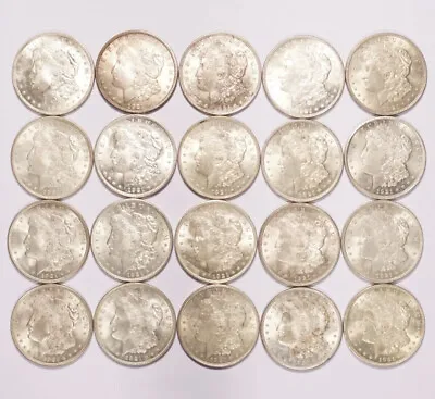 Lot Of 20 Morgan Silver Dollars Dated 1921 Ultra High Grade BU MS Set Of Coins • $755