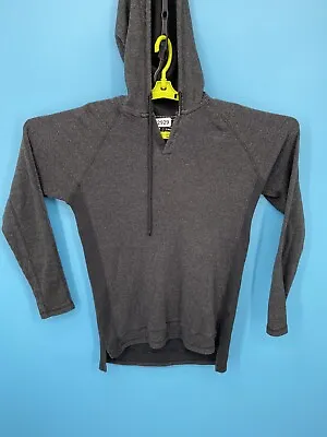 Buckle BKE Thermal Hoodie Mens Large Gray Pullover Sweatshirt Sweater V Neck Euc • $14.98