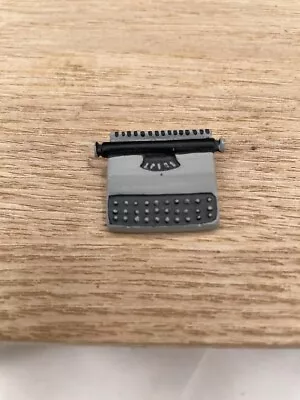 Dollhouse Miniatures Mini Metal Typewriter Low Profile Grey Black Typewriter • $10