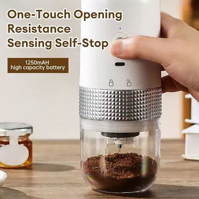 Rechargeable Electric Coffee Grinder Portable Auto Burr Coffee Bean Grinder New • £20.99