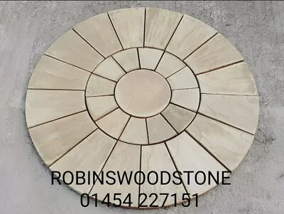 Stone Concrete Circle Patio Paving Set 1.8m Cotswold Stone (DELIVERY EXCEPTIONS) • £164.99