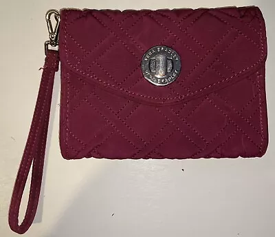 Vera Bradley Burgundy Plum Quilted All In One Wristlet Clutch Wallet • $11.27