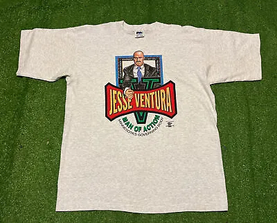 Vintage WWF Wrestler Jesse Ventura T-Shirt Mens 2XL 1990s Minnesota Governor WCW • $79.99