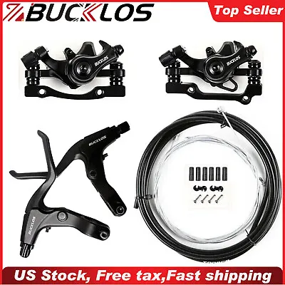 BUCKLOS Bicycle Mechanical Disc Brake Caliper Lever Cable Line Housing MTB Parts • $28.75