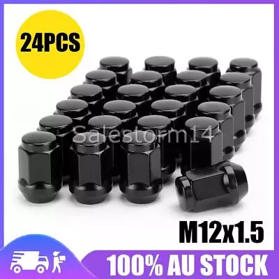 24PCS M12x1.5 Black Wheel Nuts For Holden Commodore VL VN VR VS VT VX VY VZ • $29.06