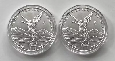 2023 Mexican Libertad 2 X 1oz Fine Silver Bullion Coins  • $134