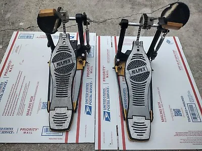 Two Mapex P700 Chain Drive Bass Drum Pedals Work Both Need Cleaning Pre-Loved • $45