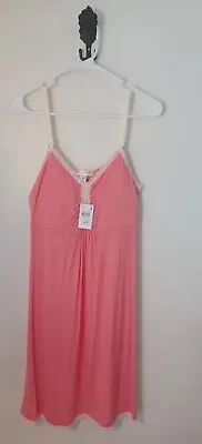 NWT A Pea In The Pod Maternity Nursing Nightgown Medium Coral Lace • $25