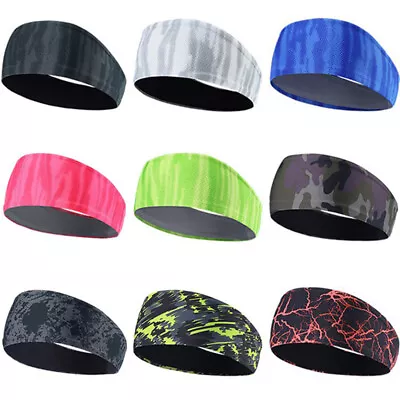 Sweatbands For Men Women Workout Sport Headbands For Basketball Football Cycling • $5.99