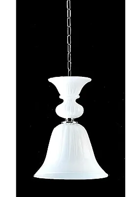 Ceiling Lamp Modern Glass Of Murano Blown 1 Light White • $959.41