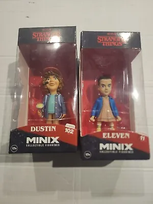 Netflix Stranger Things 2023 Minix Dustin & Eleven Collectible Figurines • $45.99