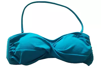 Ladies M&S Teal Halter Neck / Bandeau Bikini Top Size 16 • £6.99