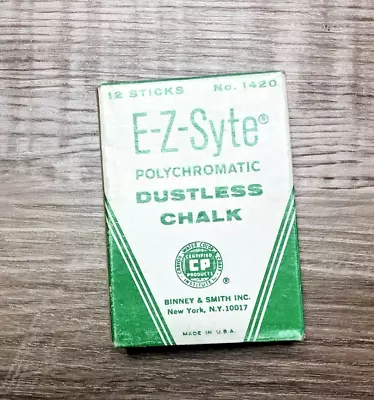 Vintage EZ Syte Polychromatic Dustless Chalk #1420 Binney & Smith • $13.95