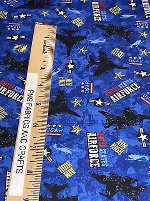 United States Military Air Force 100% Med Cotton Fabric By The Yard #10 USAF • $5.25