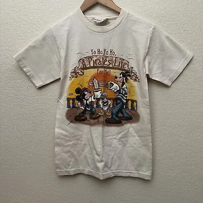 Vintage Disney Pirates Of The Caribbean Shirt Small Pirates’s Life For Me! • $65