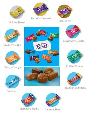 Cadbury Roses Chocolate  Favourite Flavours   Gift /Birthday /Wedding /Party's • £6.99
