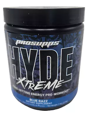 Hyde Xtreme Hard-Hitting Energy Pre Workout Blue Razz 7.4 Oz Exp 08/25 • $19.99