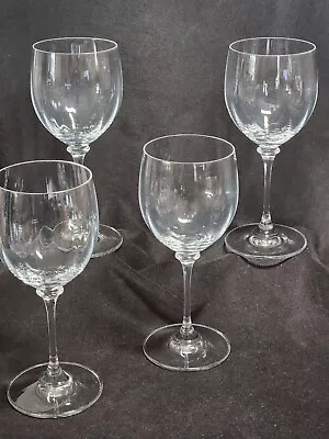 Mikasa Stephanie Crystal Wine Glass Optic Bowl No Trim Set Of 4 • $55