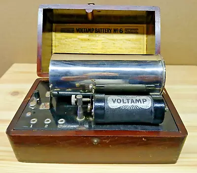 Antique Voltamp Battery No. 6  Majestic  Electrotherapy Quackery Device • $89.99
