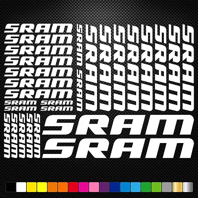 Fits Sram Vinyl Decal Stickers Sheet Bike Frame Cycle Cycling Bicycle Mtb  • £7.30