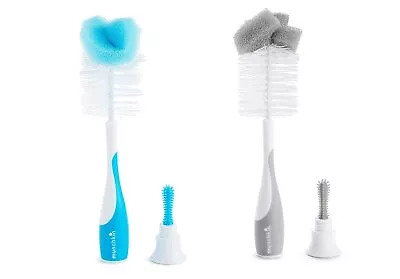 Munchkin Sponge Bottle Brush 2 Pack Blue/Grey • $8.99