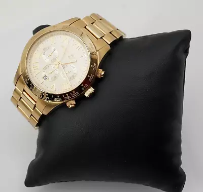 Michael Kors MK-8214 Stainless Steel Chronograph Quartz Watch 43 MM WORKING • $77.95