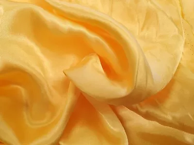 Daffodil Satin Charmeuse Apparel Fabric Poly Tencel  By The Yard   • $5.99