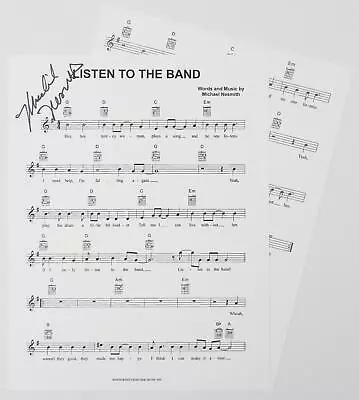 Michael Nesmith MONKEES Signed Autograph  Listen To The Band  Sheet Music JSA • $149.99