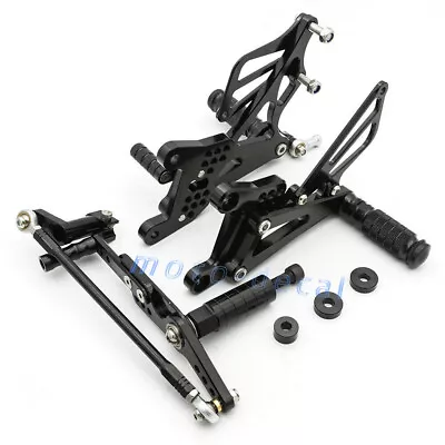 CNC Rearset Footrest For 2007-2008 YZF-R1 YZF R1 Foot Peg Rear Set Pedals Black • $117.92