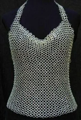 Handmade Aluminum 10 Mm Chain Mail Bra Girl Viking Cloth Cup Sexy Style Intimate • $82.12