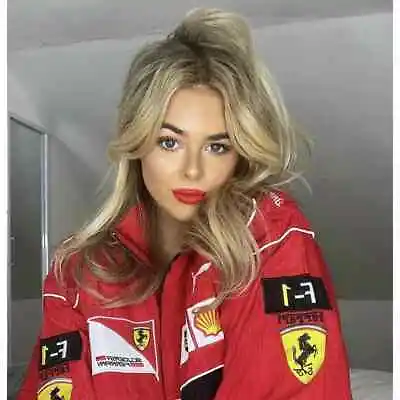 Unisex Adults F1 Team Racing Ferrari Jacket Red Embroidery Cotton Padded • $79.99