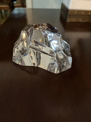 $18.20 • Buy Val St. Lambert Belgium Depose Crystal Glass Paperweight Monogram  S  Signed 4X4