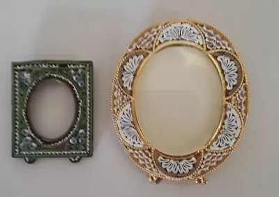 Lot Of 2 Vintage Micro Mosaic Picture Frames Italy • $38
