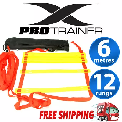 New Agility Speed Sport Training Ladder 6m - Soccer Fitness Boxing 12 Rungs Bag • $24.95