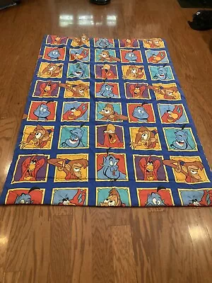 Vintage Rare Disney Aladdin Twin Sz 90s Comforter Reversible Blanket Genie • $30